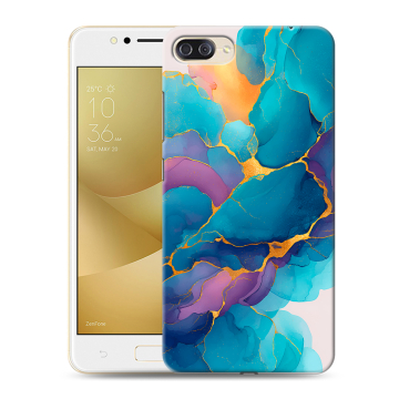 Пластиковый чехол на ASUS ZenFone 4 Max ZC520KL с принтом Мрамор блестки