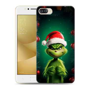 Пластиковый чехол на ASUS ZenFone 4 Max ZC520KL с принтом Гринч Новый год Рождество