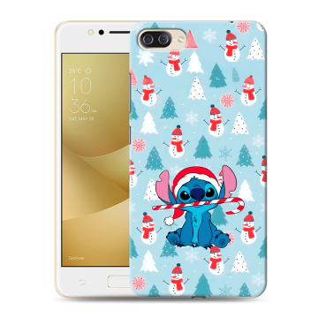 Пластиковый чехол на ASUS ZenFone 4 Max ZC520KL с принтом Стич Новый год Пластиковый чехол на ASUS ZenFone 4 Max ZC520KL с принтом Стич Новый год