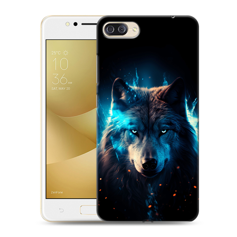 Пластиковый чехол на ASUS ZenFone 4 Max ZC520KL с принтом Волк ночной Пластиковый чехол на ASUS ZenFone 4 Max ZC520KL с принтом Волк ночной
