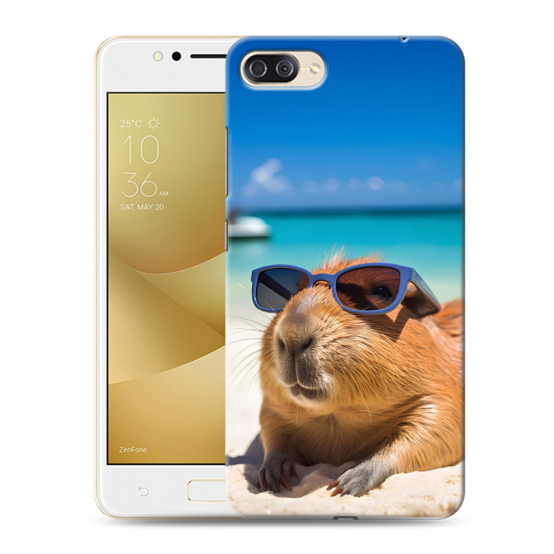 Пластиковый чехол на ASUS ZenFone 4 Max ZC520KL с принтом Капибара Пластиковый чехол на ASUS ZenFone 4 Max ZC520KL с принтом Капибара