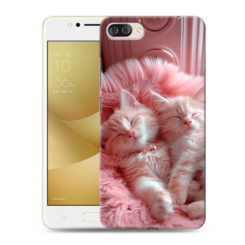 Пластиковый чехол на ASUS ZenFone 4 Max ZC520KL с принтом котята котики Пластиковый чехол на ASUS ZenFone 4 Max ZC520KL с принтом котята котики