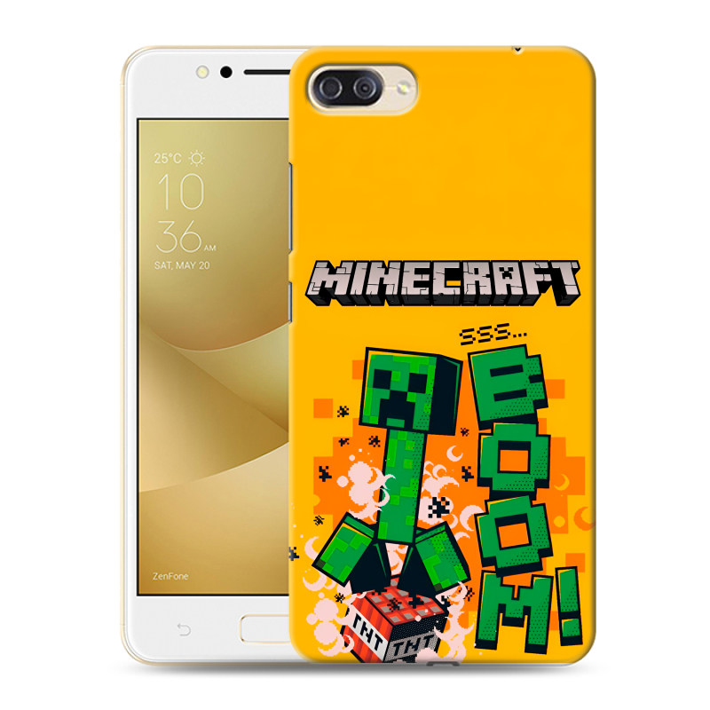 Пластиковый чехол на ASUS ZenFone 4 Max ZC520KL с принтом Майнкрафт Minecraft Пластиковый чехол на ASUS ZenFone 4 Max ZC520KL с принтом Майнкрафт Minecraft