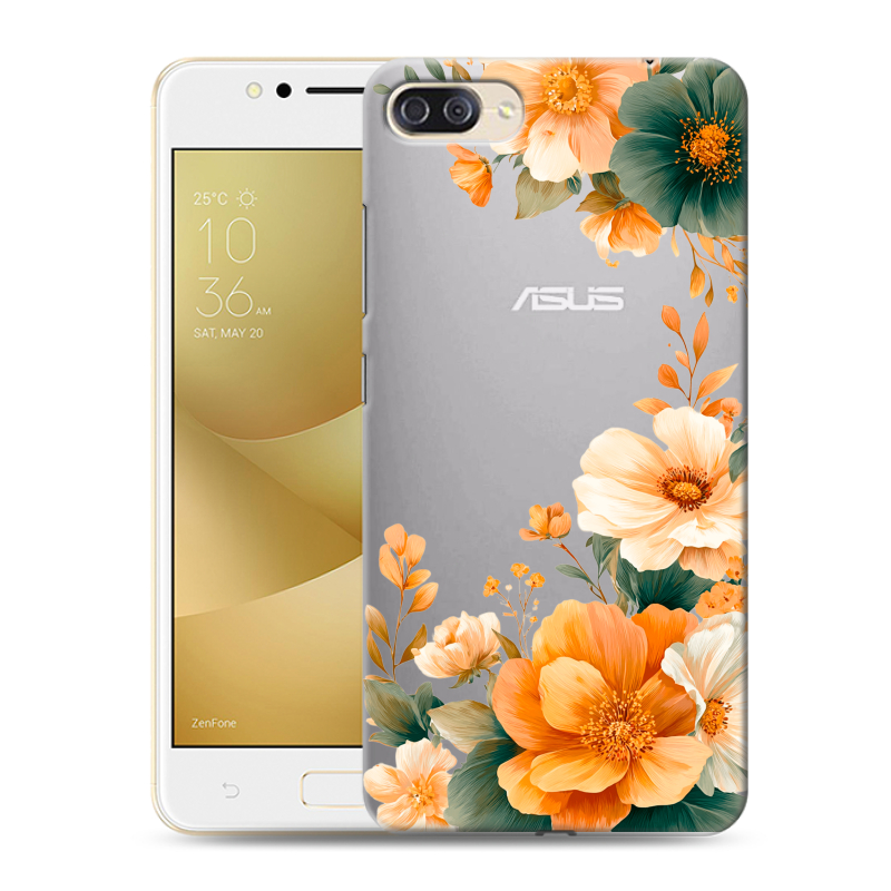 Пластиковый чехол на ASUS ZenFone 4 Max ZC520KL с принтом Цветы принт Пластиковый чехол на ASUS ZenFone 4 Max ZC520KL с принтом Цветы принт