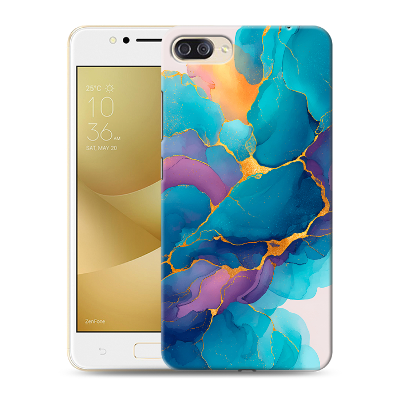Пластиковый чехол на ASUS ZenFone 4 Max ZC520KL с принтом Мрамор блестки Пластиковый чехол на ASUS ZenFone 4 Max ZC520KL с принтом Мрамор блестки
