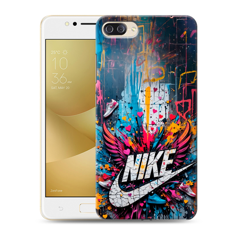 Пластиковый чехол на ASUS ZenFone 4 Max ZC520KL с принтом Nike Найк Пластиковый чехол на ASUS ZenFone 4 Max ZC520KL с принтом Nike Найк