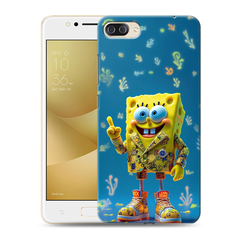 Пластиковый чехол на ASUS ZenFone 4 Max ZC520KL с принтом Спанч боб Спанчбоб Пластиковый чехол на ASUS ZenFone 4 Max ZC520KL с принтом Спанч боб Спанчбоб