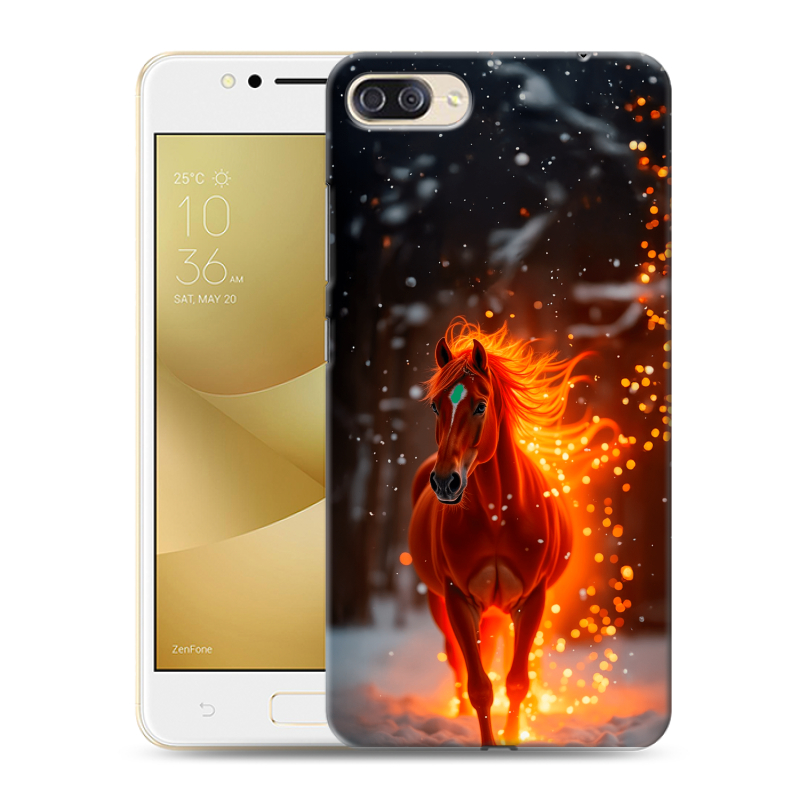 Пластиковый чехол на ASUS ZenFone 4 Max ZC520KL с принтом Новый год Пластиковый чехол на ASUS ZenFone 4 Max ZC520KL с принтом Новый год