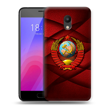 Пластиковый чехол на Meizu M6 с принтом Герб СССР