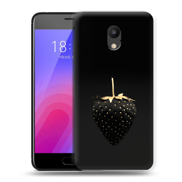 Пластиковый чехол на Meizu M6 с принтом Черная клубника
