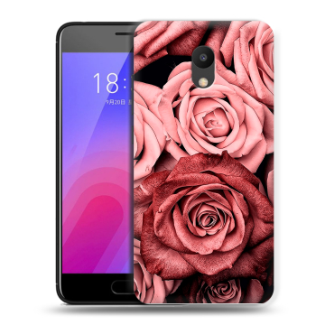 Пластиковый чехол на Meizu M6 с принтом Цветы розы