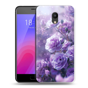 Пластиковый чехол на Meizu M6 с принтом Розы цветы Пластиковый чехол на Meizu M6 с принтом Розы цветы