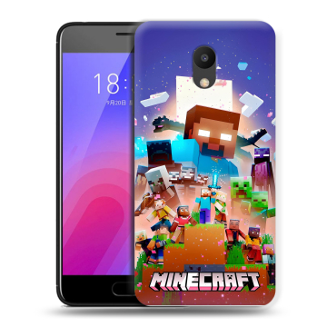 Пластиковый чехол на Meizu M6 с принтом Майнкрафт Minecraft Пластиковый чехол на Meizu M6 с принтом Майнкрафт Minecraft
