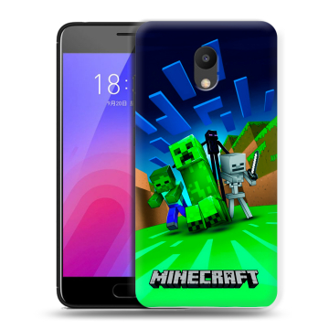 Пластиковый чехол на Meizu M6 с принтом Майнкрафт Пластиковый чехол на Meizu M6 с принтом Майнкрафт