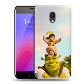 Пластиковый чехол на Meizu M6 с принтом Шрек Shrek