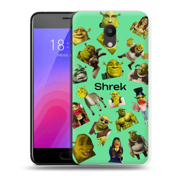 Пластиковый чехол на Meizu M6 с принтом Шрек Shrek