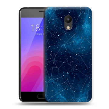 Пластиковый чехол на Meizu M6 с принтом Космос звезды