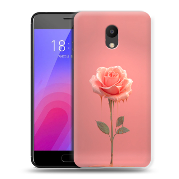 Пластиковый чехол на Meizu M6 с принтом Розовая роза