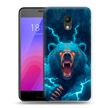 Пластиковый чехол на Meizu M6 с принтом Медведь