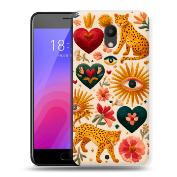Пластиковый чехол на Meizu M6 с принтом Модный принт