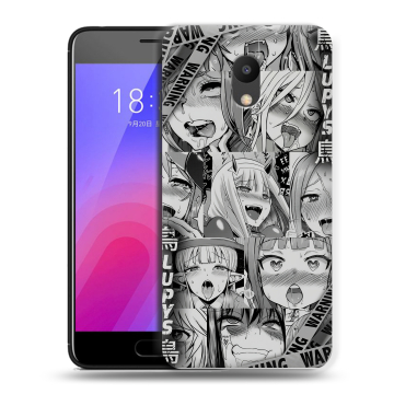 Пластиковый чехол на Meizu M6 с принтом Ahegao Ахегао Аниме