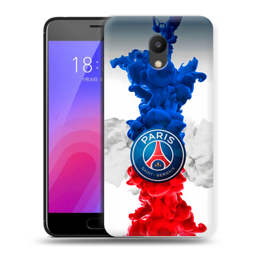 Пластиковый чехол на Meizu M6 с принтом PSG ПСЖ