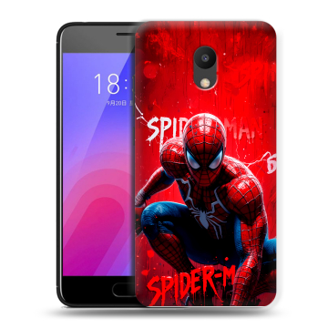 Пластиковый чехол на Meizu M6 с принтом Spiderman Человек паук Пластиковый чехол на Meizu M6 с принтом Spiderman Человек паук