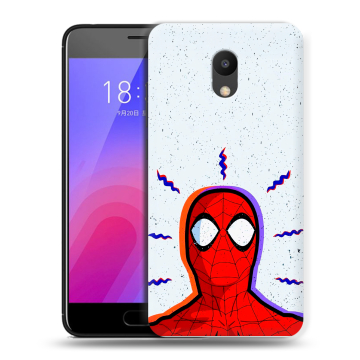 Пластиковый чехол на Meizu M6 с принтом Spiderman Человек паук