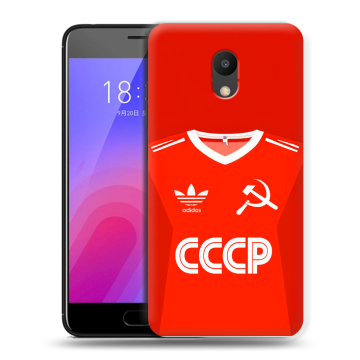 Пластиковый чехол на Meizu M6 с принтом Флаг Герб СССР