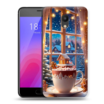 Пластиковый чехол на Meizu M6 с принтом Новый год