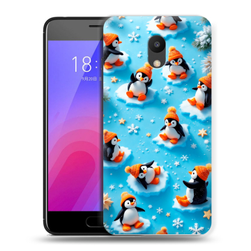 Пластиковый чехол на Meizu M6 с принтом Новый год
