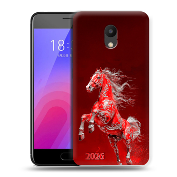 Пластиковый чехол на Meizu M6 с принтом Новый год