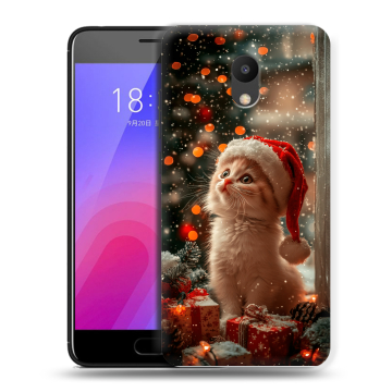 Пластиковый чехол на Meizu M6 с принтом Новый год