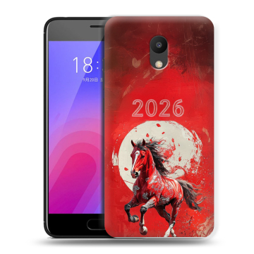 Пластиковый чехол на Meizu M6 с принтом Новый год