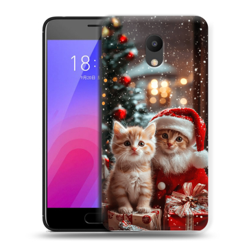 Пластиковый чехол на Meizu M6 с принтом Новый год