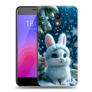 Пластиковый чехол на Meizu M6 с принтом Новый год
