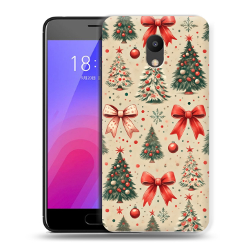 Пластиковый чехол на Meizu M6 с принтом Новый год
