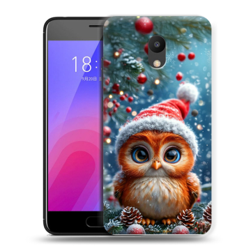 Пластиковый чехол на Meizu M6 с принтом Новый год
