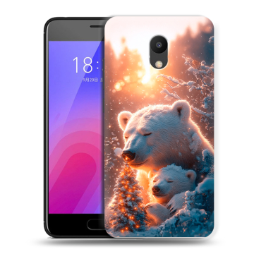 Пластиковый чехол на Meizu M6 с принтом Новый год