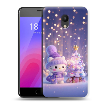 Пластиковый чехол на Meizu M6 с принтом Новый год