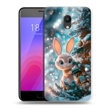 Пластиковый чехол на Meizu M6 с принтом Новый год