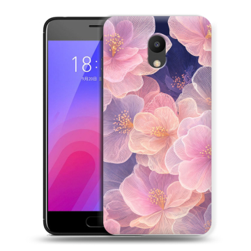 Пластиковый чехол на Meizu M6 с принтом женский