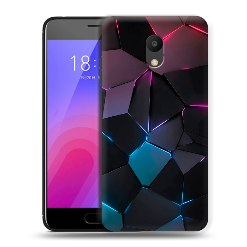Пластиковый чехол на Meizu M6 с принтом Геометрия неона Пластиковый чехол на Meizu M6 с принтом Геометрия неона