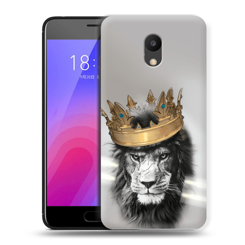 Пластиковый чехол на Meizu M6 с принтом Лев с короной Пластиковый чехол на Meizu M6 с принтом Лев с короной