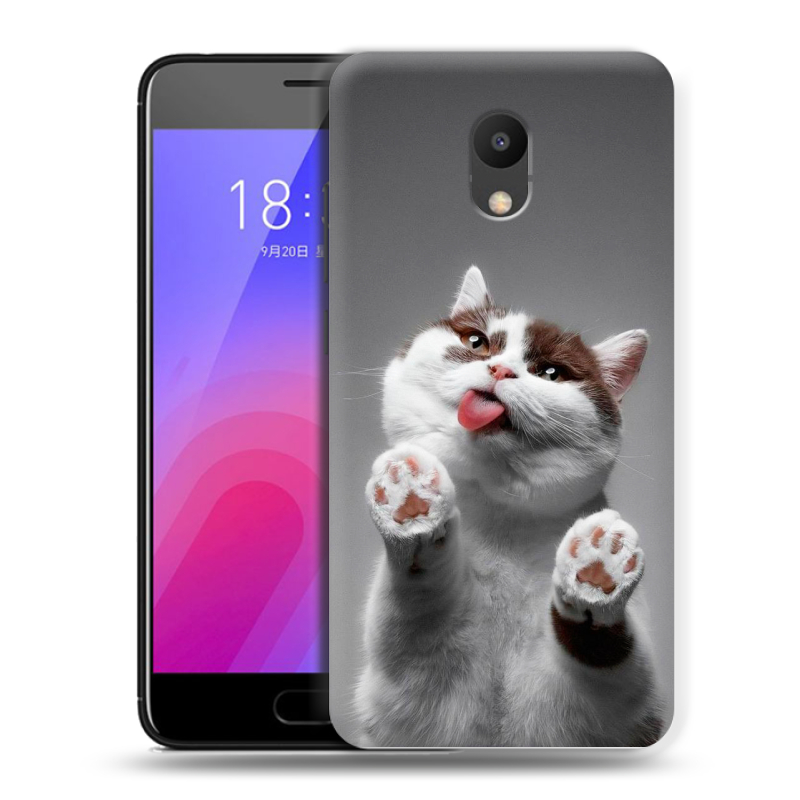 Пластиковый чехол на Meizu M6 с принтом Коты Пластиковый чехол на Meizu M6 с принтом Коты