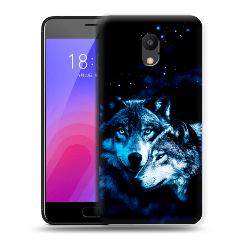 Пластиковый чехол на Meizu M6 с принтом Волки Пластиковый чехол на Meizu M6 с принтом Волки