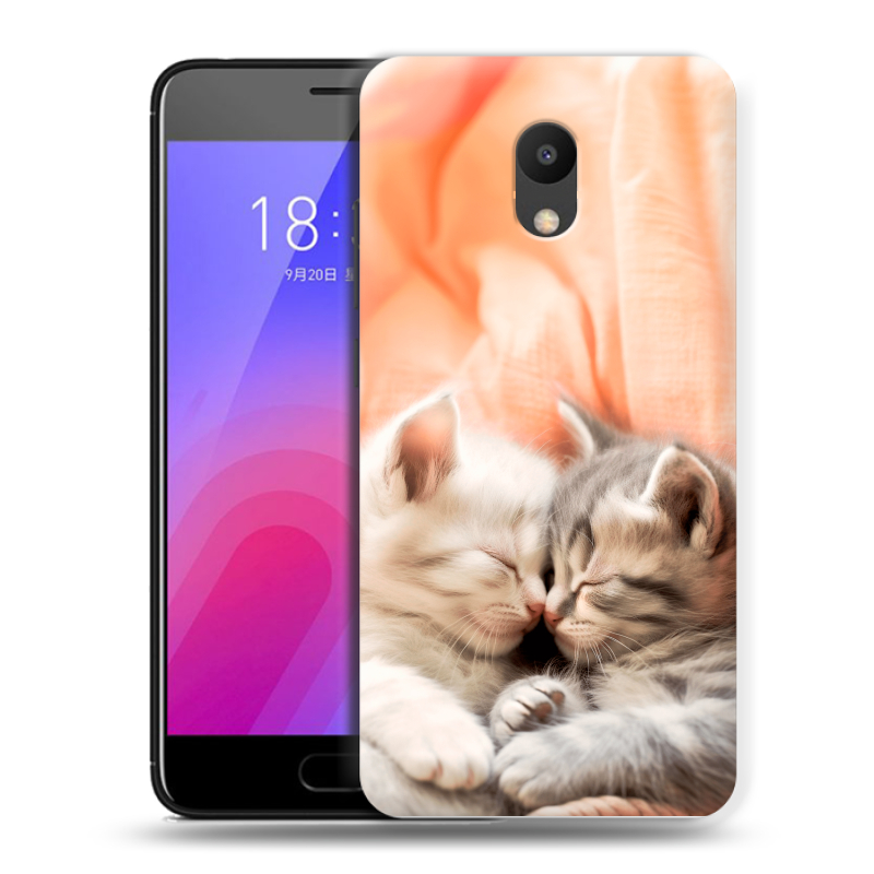 Пластиковый чехол на Meizu M6 с принтом Котята Пластиковый чехол на Meizu M6 с принтом Котята
