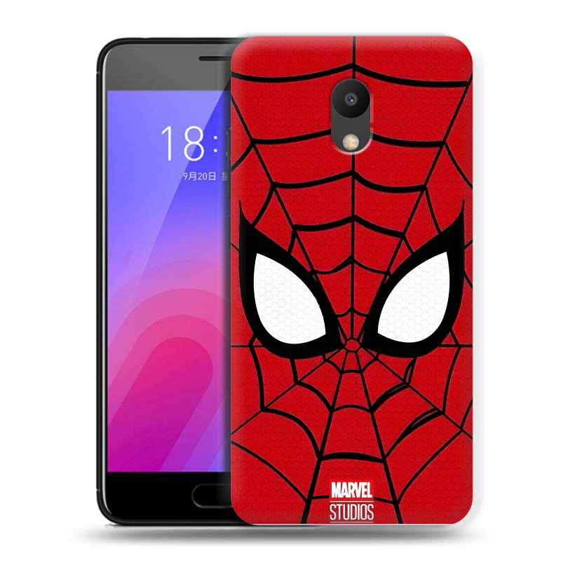 Пластиковый чехол на Meizu M6 с принтом человек паук spiderman Пластиковый чехол на Meizu M6 с принтом человек паук spiderman
