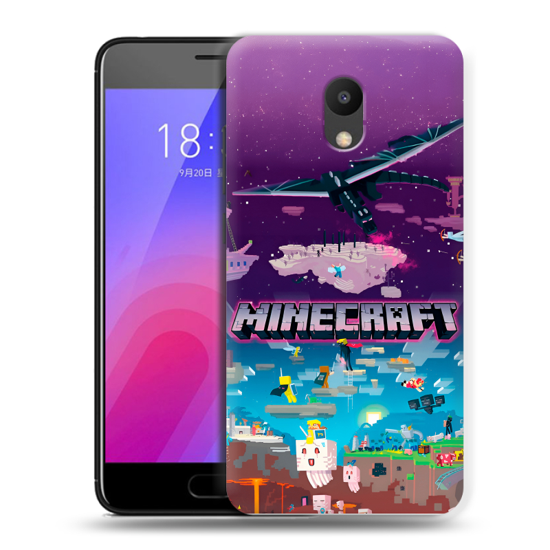 Пластиковый чехол на Meizu M6 с принтом Майнкрафт Minecraft Пластиковый чехол на Meizu M6 с принтом Майнкрафт Minecraft