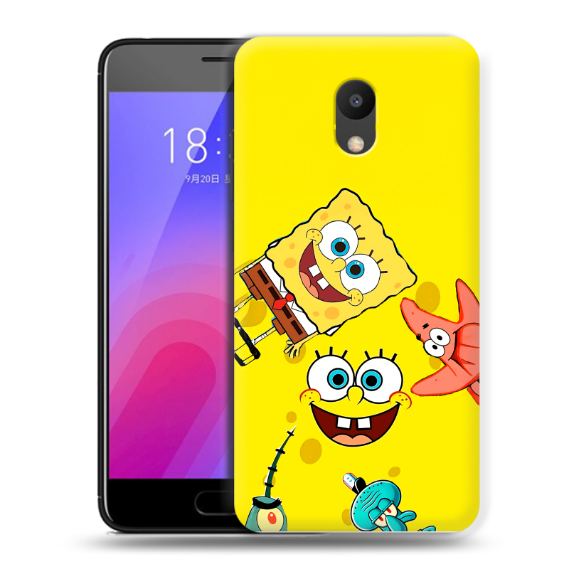 Пластиковый чехол на Meizu M6 с принтом Спанч боб Спанчбоб Пластиковый чехол на Meizu M6 с принтом Спанч боб Спанчбоб